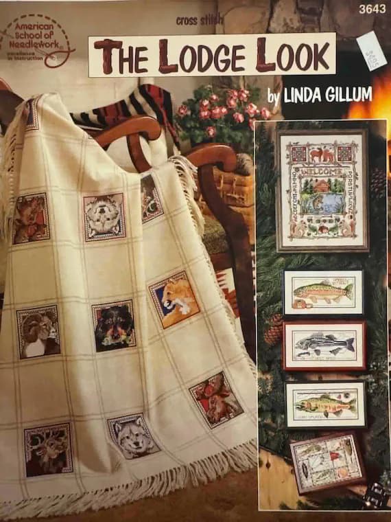 none - The Lodge Look Cross Stitch Pattern Leaflet. By Linda Gillum