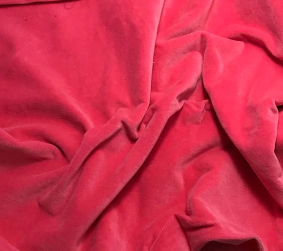 red velvet fabric - Hand Dyed Cotton VELVETEEN Fabric CHERRY RED