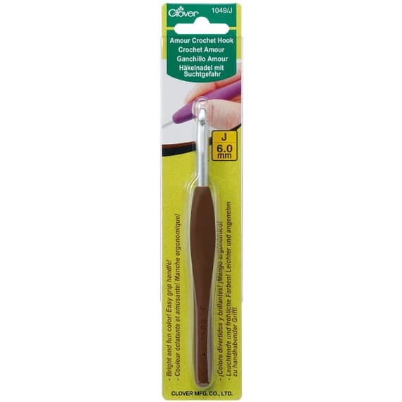 none - Clover 1049/J Amour Crochet Hook; Size J; 6.0mm