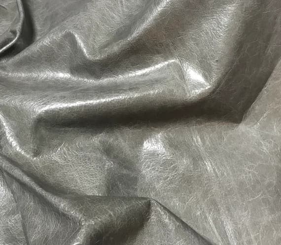 gray leather - Mottled Elephant GRAY Cow Hide Leather 1 Square Foot (12x12") Piece