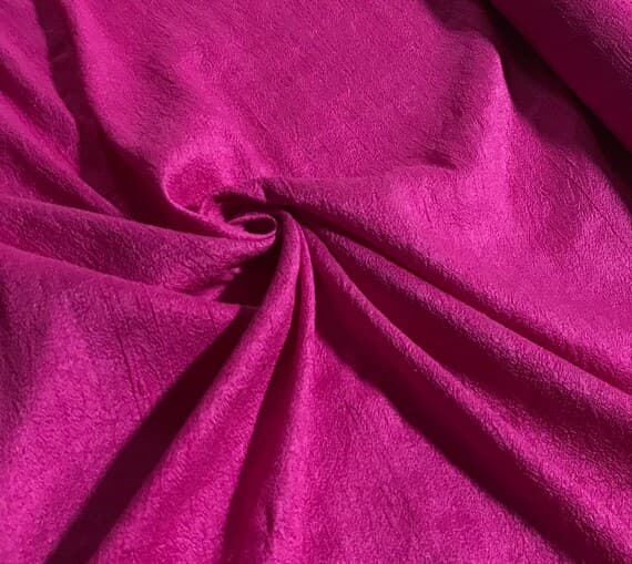 pink dupioni fabric - Hand Dyed Orchid Pink - Silk Dupioni Fabric