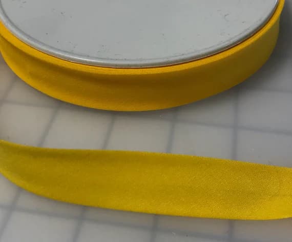 yellow none - YELLOW Poly Cotton Single Fold Bias Tape Made in France 3/4" (3 yards)