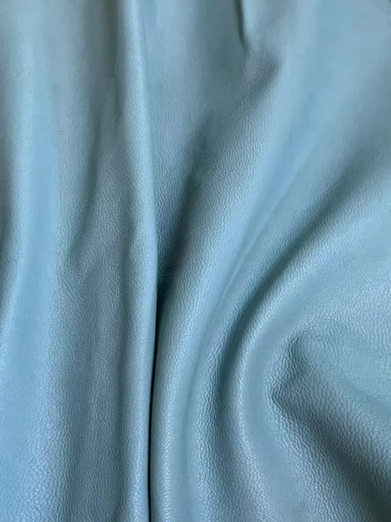 blue leather - POWDER BLUE Lambskin Leather Whole Hide 8 Square Feet