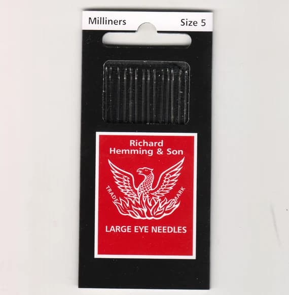none - Richard Hemming Needles - Milliners Size 5 - Made in England