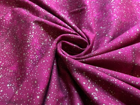 burgundy cotton fabric - Burgundy Red with Metallic Gold Dots Cotton Fabric Vintage 90's OOP