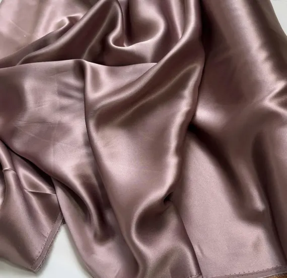 charmeuse fabric - Deep Mauve - 100% Silk Charmeuse Fabric