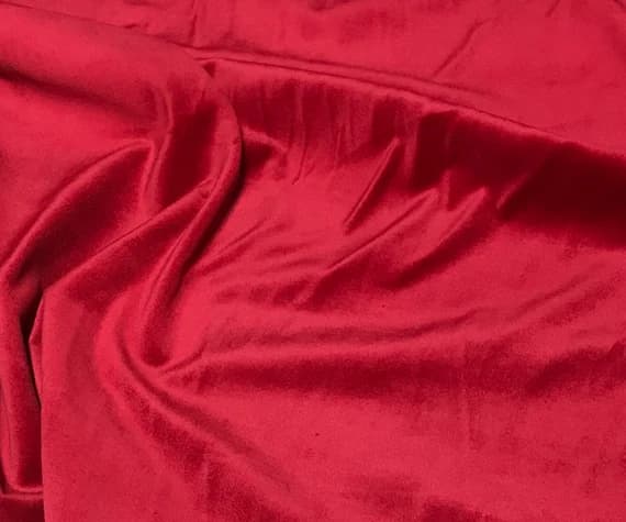 scarlet velvet fabric - Scarlet Red Spechler Vogel Cotton Velveteen Fabric