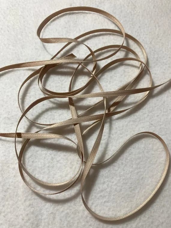 beige none - Beige Double Sided MATTE Satin Ribbon - 1/4" wide - 10 Yards