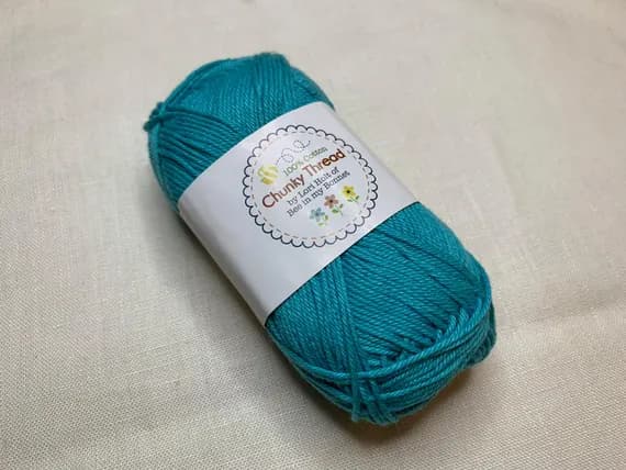 peacock none - Peacock Turquoise Lori Holt Cotton Sport Weight Chunky Thread Yarn