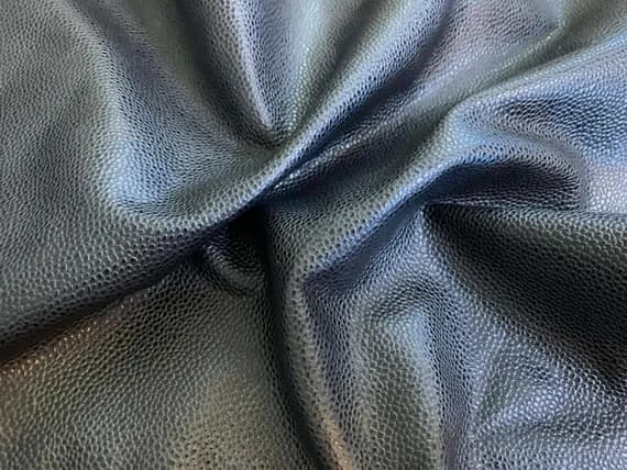 black leather - Black Pebbled Texture Cow Hide Leather Hide 11 Square Feet