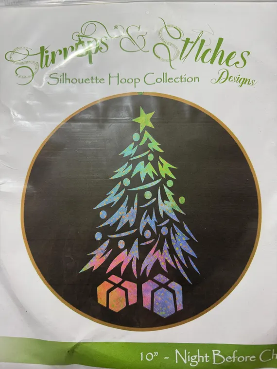 fabric - Stirrups and Stitches The Night Before Christmas 10" Silhouette Hoop Kit