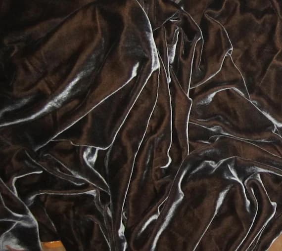 gray velvet fabric - IRIDESCENT GOLDEN GRAY Silk Velvet Fabric