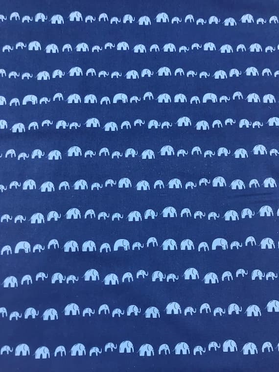 cotton fabric - Elephants Echo Electric - Selva - Art Gallery Premium Cotton fabric