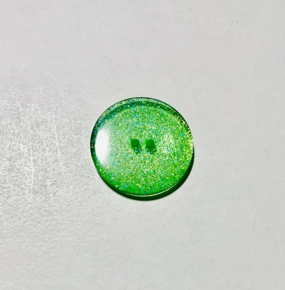 green none - Green Glitter Plastic Button - Dill Buttons Brand (3 Sizes to Choose From)