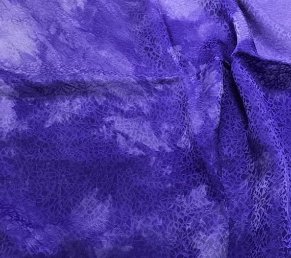 purple silk fabric - Hand Dyed Iris Purple PEBBLES - Silk Jacquard Fabric - 44" wide