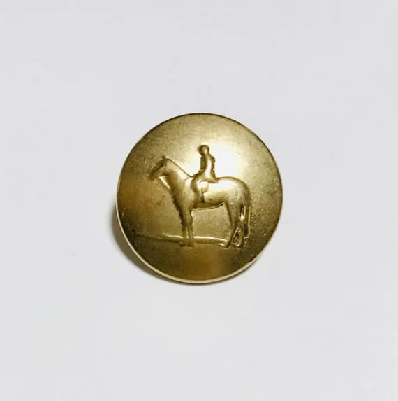 gold none - Gold Cowboy Horse Metal Button - 20mm / 3/4" - Dill Buttons Brand - Set of 2 Buttons