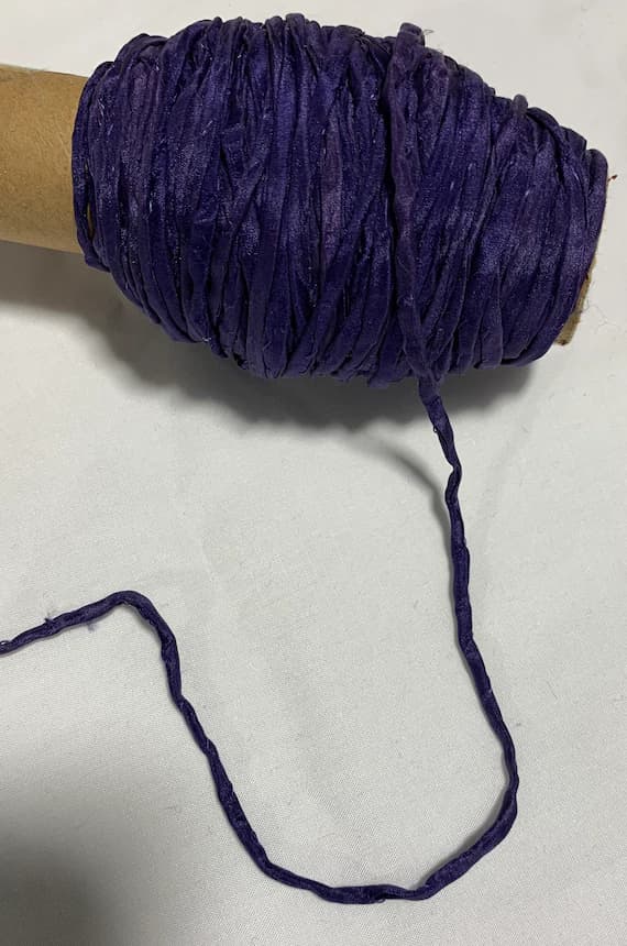 lavender none - Hand Dyed Lavender Purple 100% Pure Silk Cord - by the yard