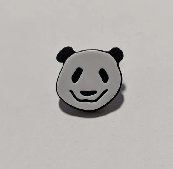 none - Panda Bear Plastic Button - 22mm / 7/8" - Dill Buttons