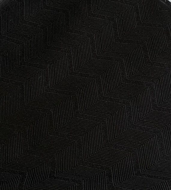 black silk fabric - Black Chevron Zig Zag - Silk Jacquard Fabric