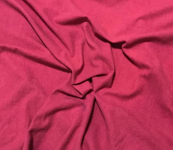 red noil fabric - CRANBERRY RED Hand Dyed Raw Silk NOIL Fabric