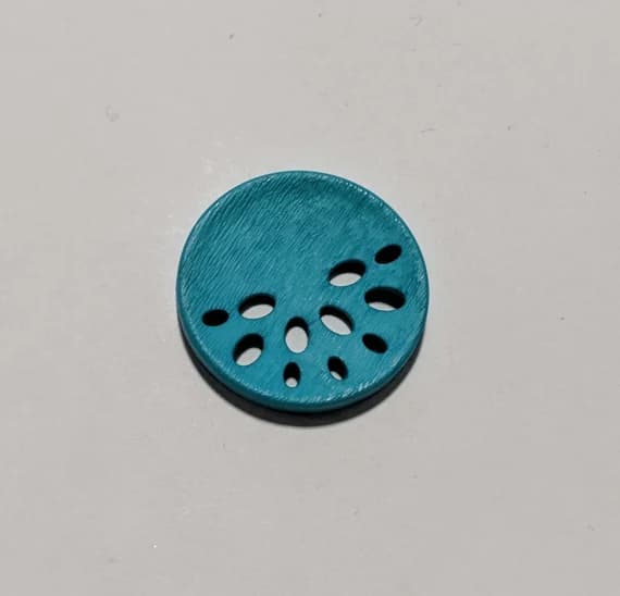 turquoise none - Turquoise Art Nouveau Decorative Plastic Button - 28mm / 1 1/8 inch - Dill Buttons Brand