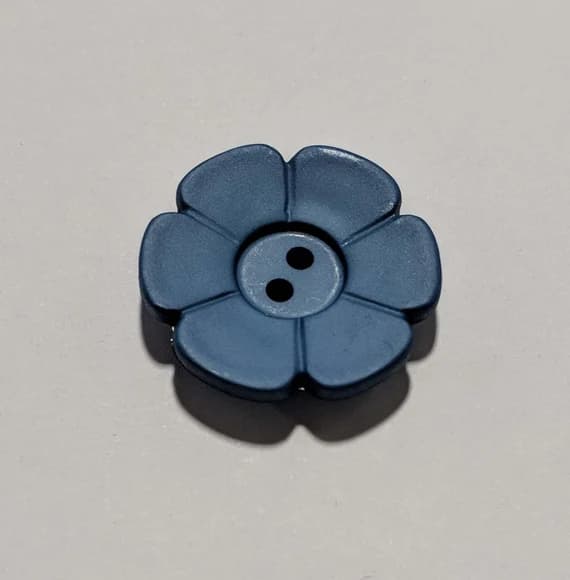teal none - Daisy Blue Teal Flower Plastic Button - 28mm / 1 1/8 inch - Dill Buttons - Set of 2