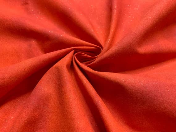 orange cotton fabric - 1/2 yard increments Orange with Glitter Cotton Fabric Vintage 90's OOP