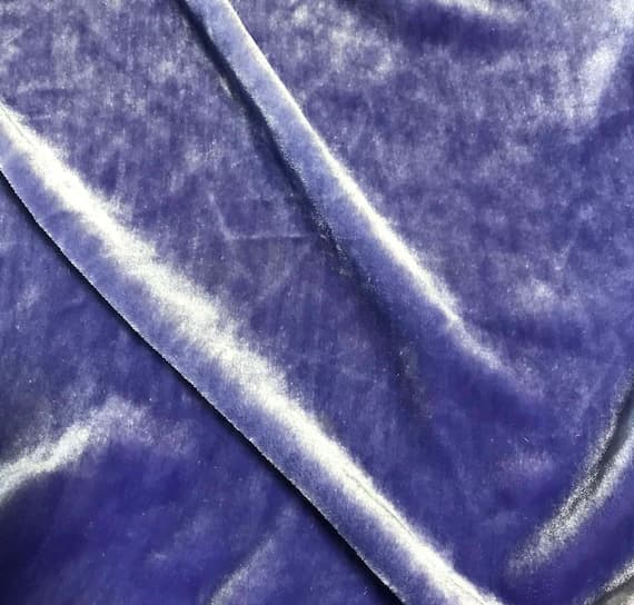 purple velvet fabric - IRIS PURPLE Hand Dyed Silk Velvet Fabric