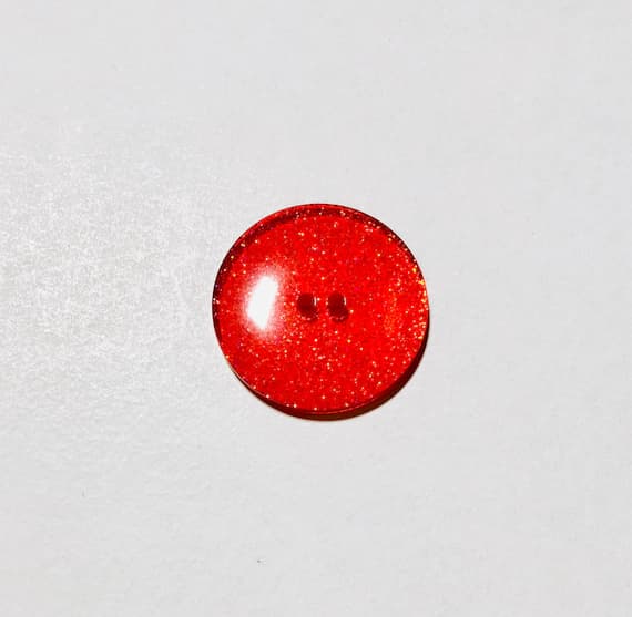red none - Red Glitter Plastic Button - Dill Buttons Brand (3 Sizes to Choose From)