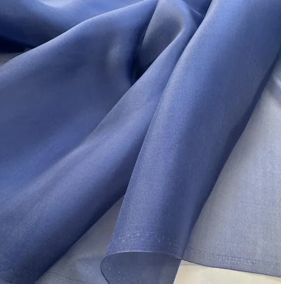 blue organza fabric - Deep Blue - 100% Silk Organza Fabric