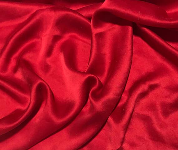 scarlet charmeuse fabric - Scarlet Red - Sandwashed Silk Charmeuse Fabric