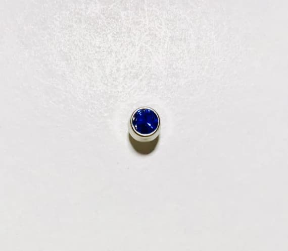 blue none - Blue Rhinestone Plastic Button - Dill Buttons Brand (2 Sizes to Choose From)