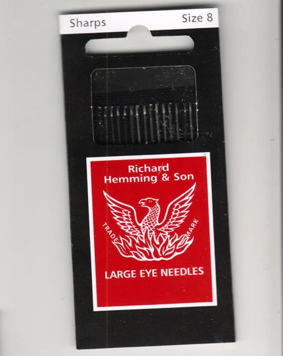 none - Richard Hemming Needles - Sharps Size 8 - Made in England