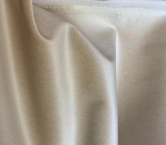 ivory velvet fabric - 1 Yard Ivory - Upholstery Weight Velvet Fabric
