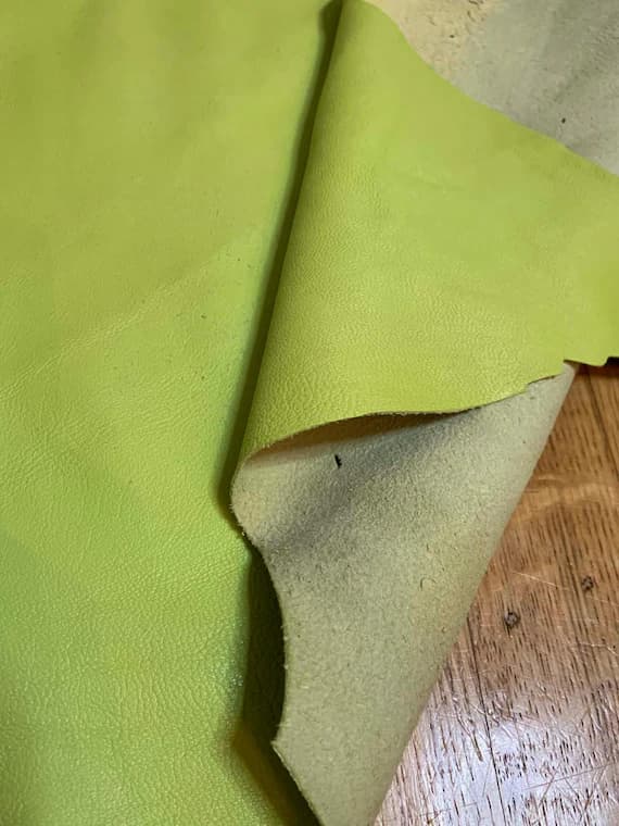 green leather - APPLE GREEN Lambskin Leather Whole Hide 8 Square Feet