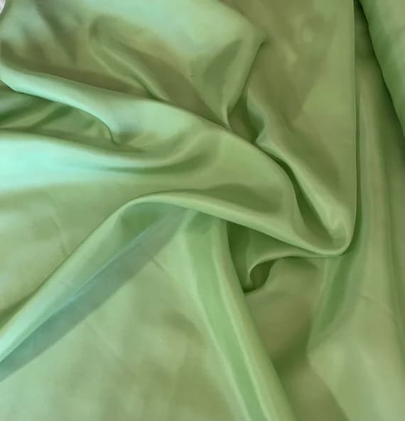 green habotai fabric - Light Spring Green China Silk HABOTAI Fabric 8mm weight