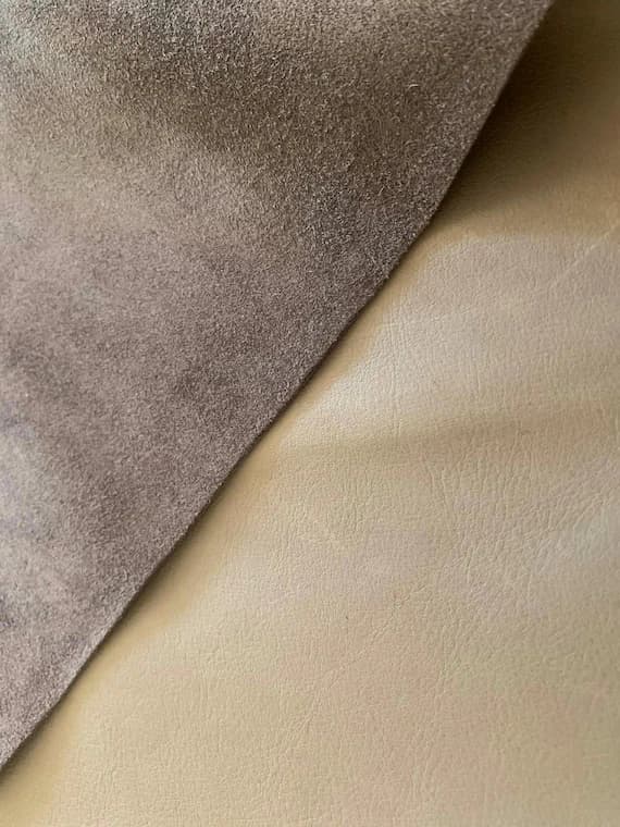 beige leather - BEIGE Cow Hide Leather Hide 6 Square Feet #1