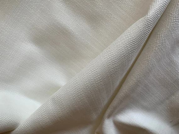 white linen fabric - White Basket Weave Textured 100% Linen Fabric