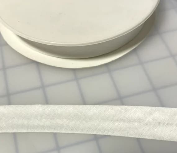 white none - White 100% Linen Bias Tape Trim Made in France 3/4"