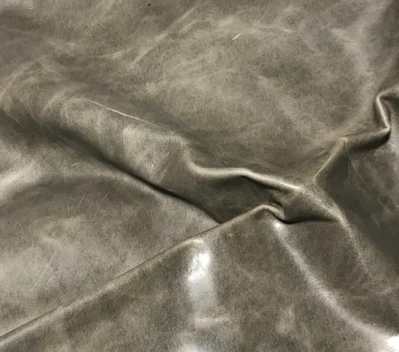 taupe leather - MOTTLED DARK TAUPE Smooth Cow Hide Leather 8"x8" Piece
