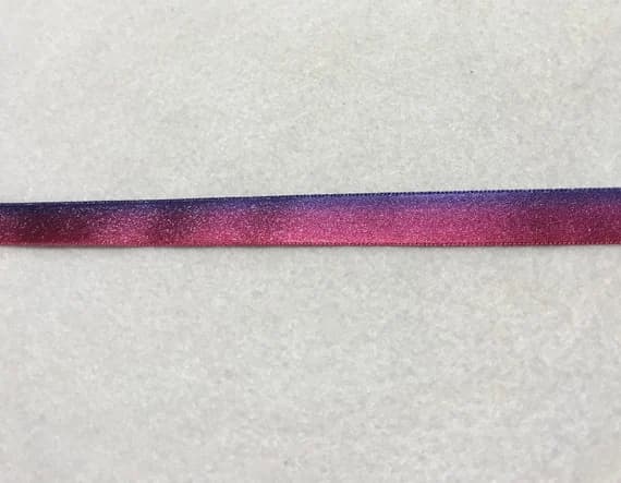 purple none - Pink & Purple Ombre Metallic Double Sided Satin Ribbon Trim Made in France 9/16" wide