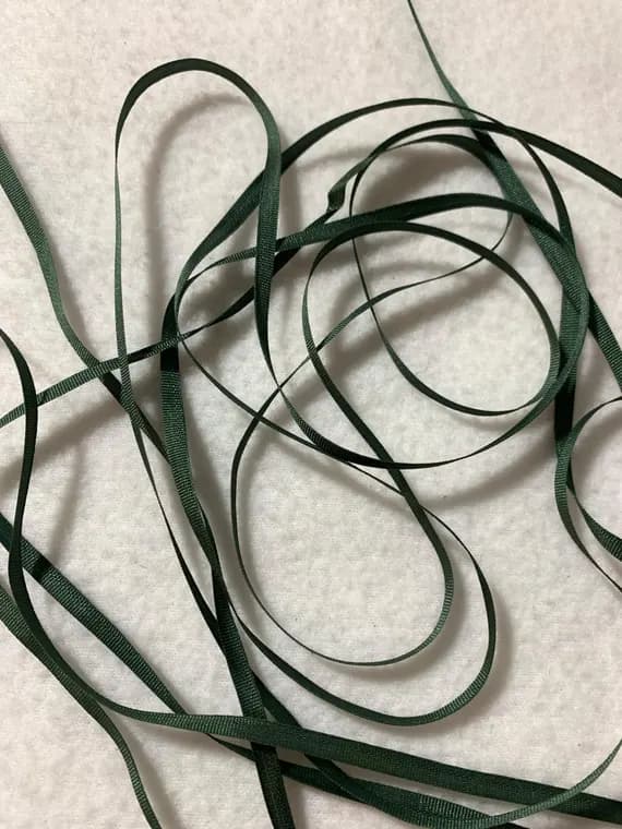 forest none - Forest Green French Taffeta Grosgrain Ribbon Trim 3/16"x 5 Yards Made in France