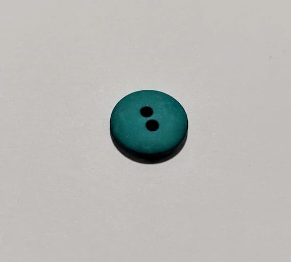 aqua none - Green Aqua Round 2 Hole Plastic Button - 15mm / 5/8 inch - Dill Buttons - Set of 4