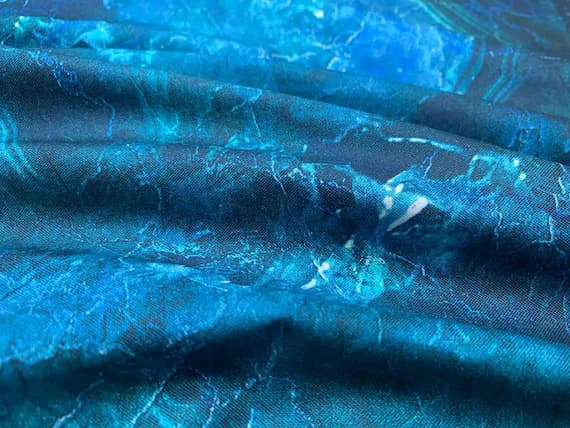 blue cotton fabric - Dark Blue Marble Texture; Tranquil Waters by Deborah Edwards for Northcott Cotton Fabric DP27211-48