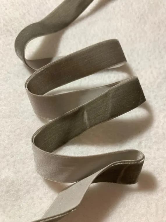 gray none - French Velvet Ribbon - Pewter Gray (3/4" wide)