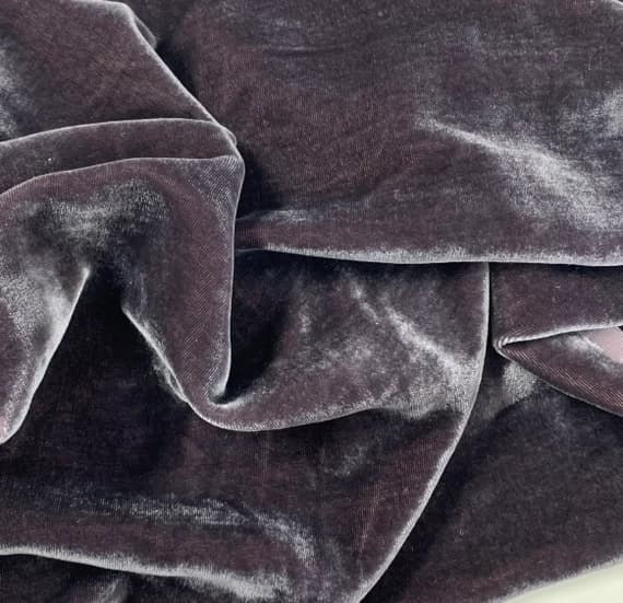 lilac velvet fabric - Iridescent LILAC MAUVE Silk VELVET Fabric