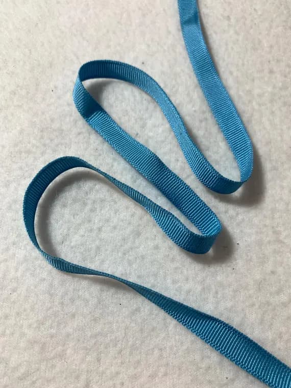 blue none - Summer Blue Vintage Grayblock Grosgrain Ribbon Trim 3/8"x 2 Yards Rayon/Cotton
