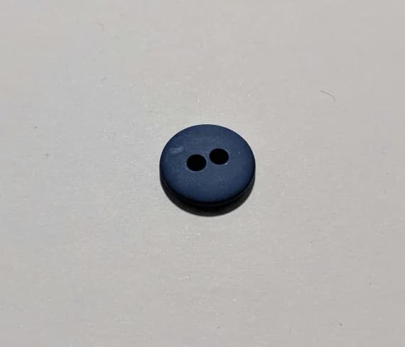 blue none - Dusty Blue Round 2 Hole Plastic Button - 13mm / 1/2 inch - Dill Buttons - Set of 4