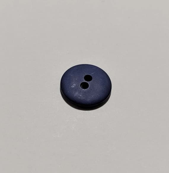 blue none - Dusty Blue Round 2 Hole Plastic Button - 20mm / 3/4 inch - Dill Buttons - Set of 4