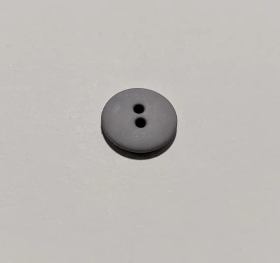 gray none - Gray Round 2 Hole Plastic Button - 15mm / 5/8 inch - Dill Buttons - Set of 4